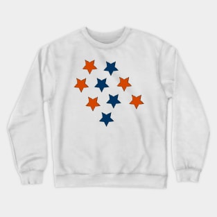 Orange and blue stars Crewneck Sweatshirt